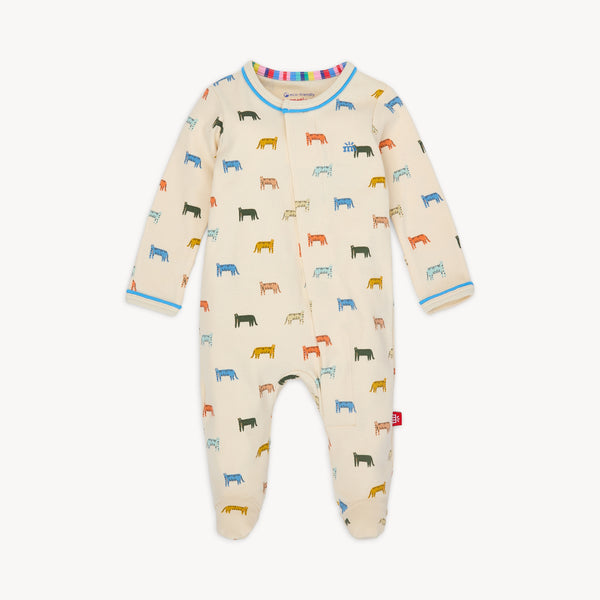 Organic Cotton Magnetic Footie - Le Tigre