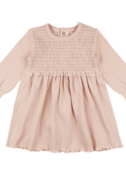 Organic Smocked Dress - Rosewater