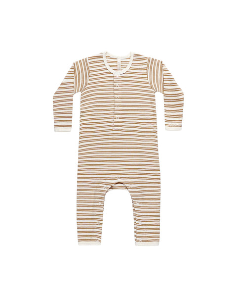 Ribbed Baby Jumpsuit - Golden Stripe