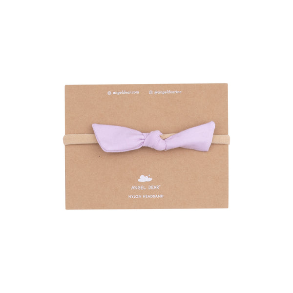 Bow with Nylon Headband- Solid Winsome Orchid