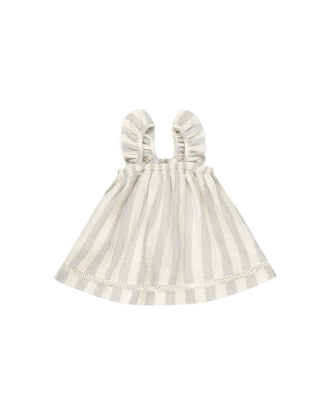 Ruffled Tank Dress - Sky Stripe