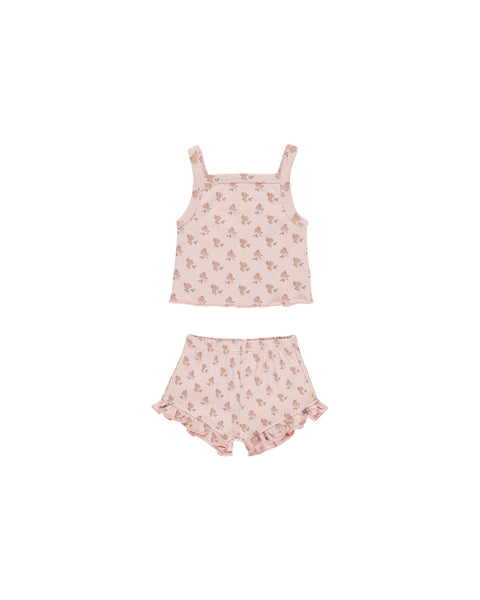 Evie Tank + Shortie Set - Roses