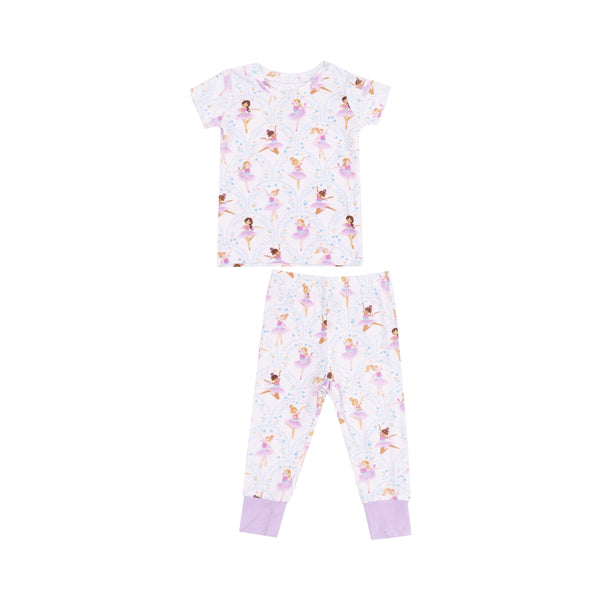 Short Sleeve Bamboo Loungewear Set - Bow Ballerinas