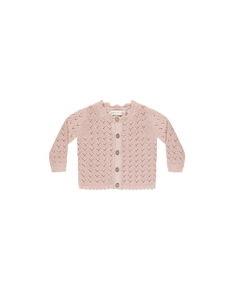 Scalloped Cardigan - Bubblegum