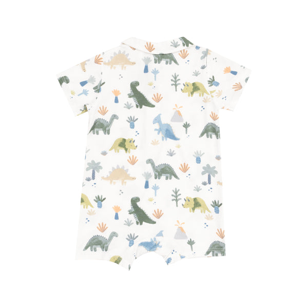 Polo Shortie Romper - Soft Dinos