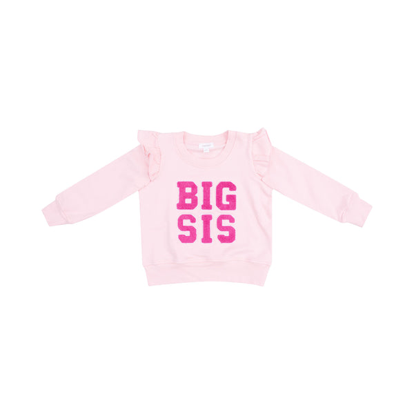 Big Sis Ruffle Sweatshirt - Pink