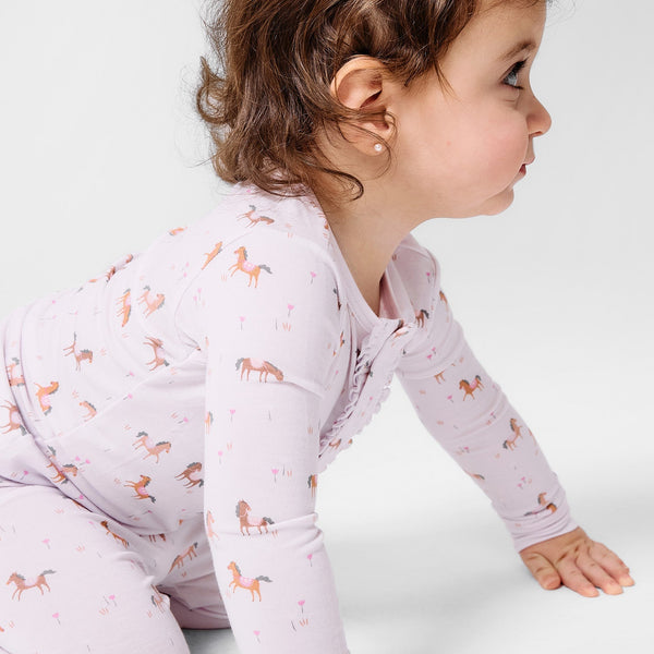 Modal Long Sleeve Toddler Pajamas - Purple Rein