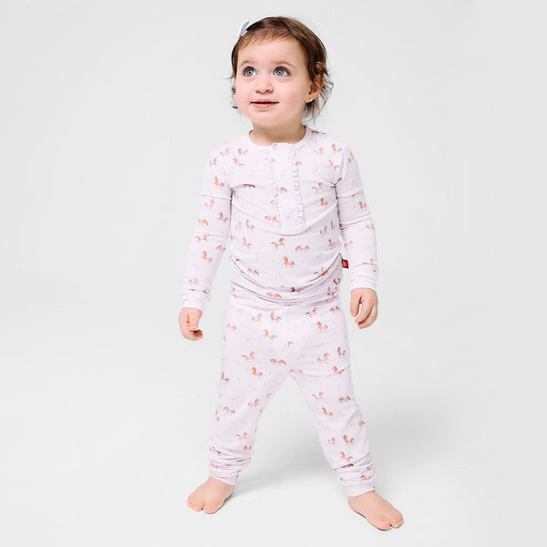 Modal Long Sleeve Toddler Pajamas - Purple Rein