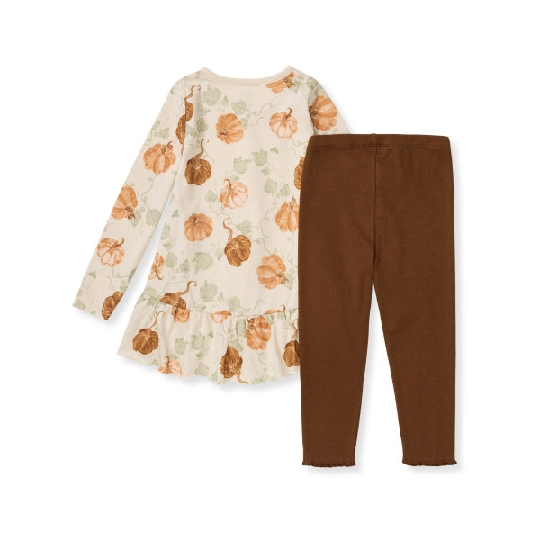 Lovey Pumpkins Tunic & Leggings Set - Oat