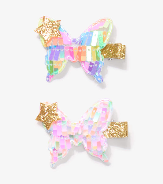 Hair Clips - Colourful Butterflies