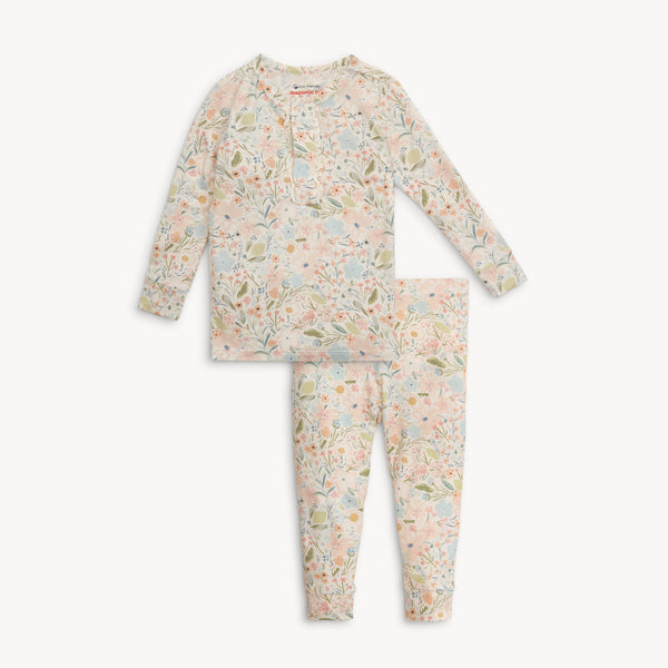 Modal Long Sleeve Toddler Pajamas w/ Ruffle - Charlotte