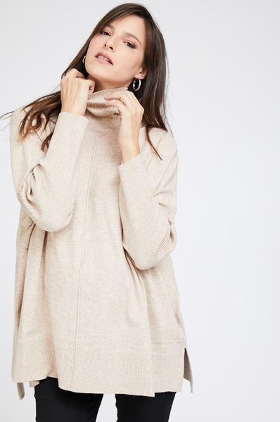 Tory Knit Maternity Sweater - Nude