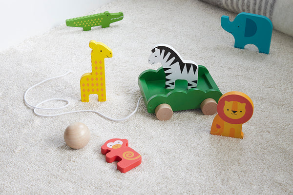 Wooden Bowling Set - Safari Animals