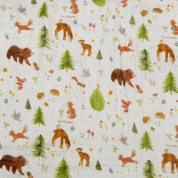 Muslin Quilt Blanket - Forest Friends