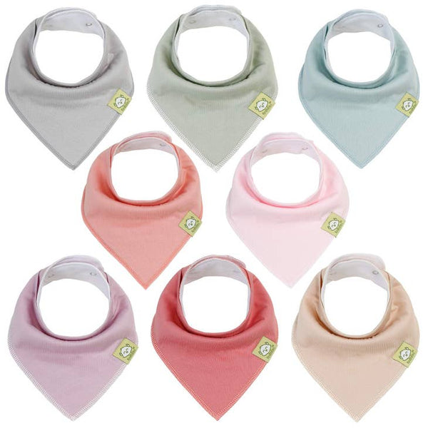 Organic Cotton Bandana Bibs - Muted Pastel