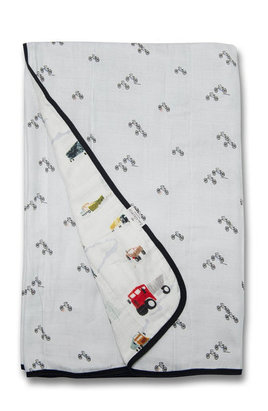 Muslin Quilt Blanket - Happy Trucks