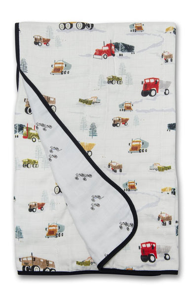 Muslin Quilt Blanket - Happy Trucks