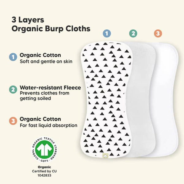 Organic Burp Cloths - Constellation - Set of 5