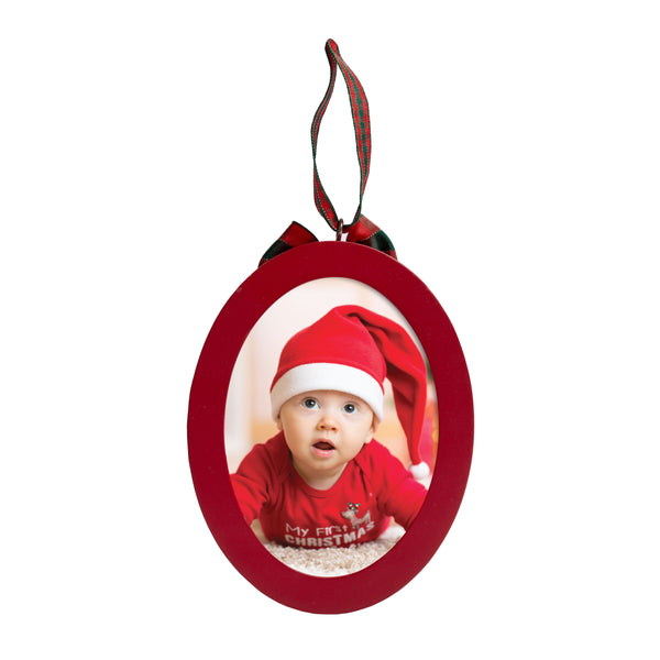 Babyprints Photo Ornament - Red