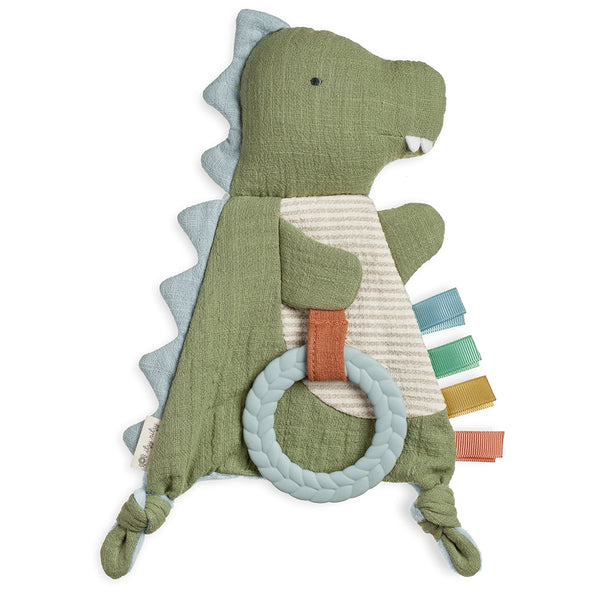 Bitzy Crinkle Sensory Toy with Teether - Dino