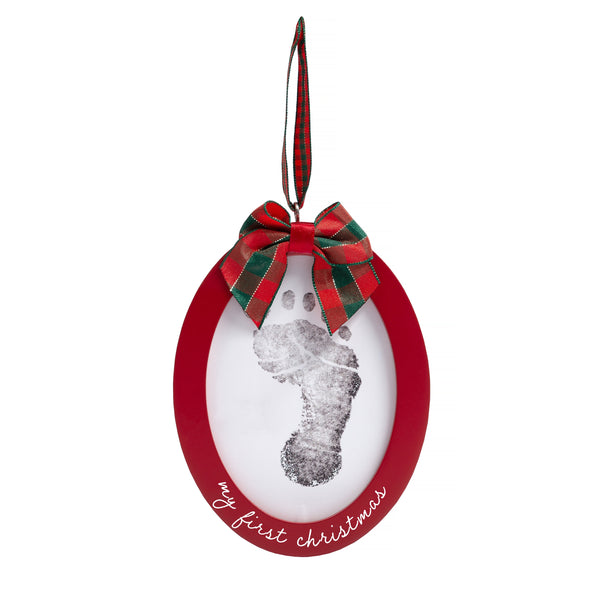 Babyprints Photo Ornament - Red