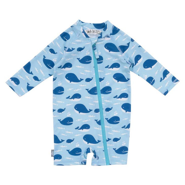 Long Sleeve UV Jumpsuit - Blue Whale