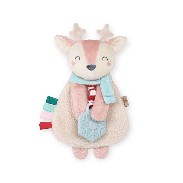 Itzy Lovey™ Holiday Pink Reindeer Plush + Teether Toy