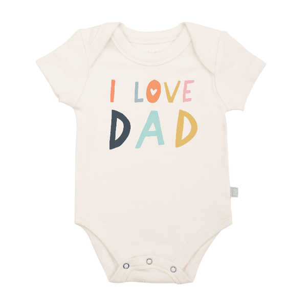 Organic Cotton Graphic Onesie - "Love Dad"