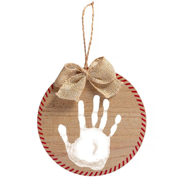 Fill & Print Ornament and Paint Kit - Rustic Burlap Ribbon