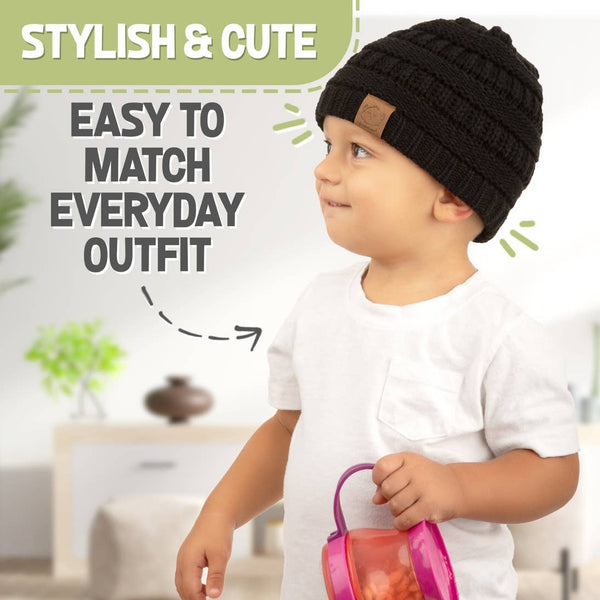 Baby Knitted Beanie - 3 Pack (Urban)