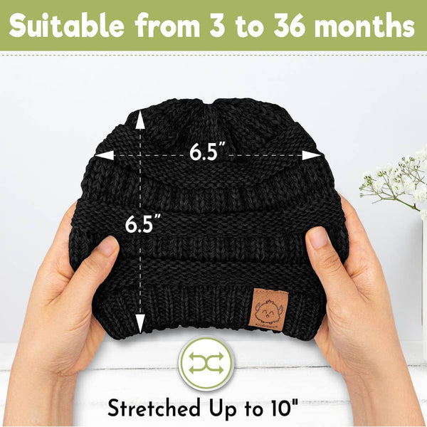 Baby Knitted Beanie - 3 Pack (Urban)